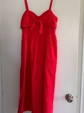 Old Navy Red Tie-Front Sundress